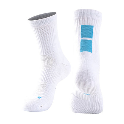 Adult Mid-Calf Basketball Socks Gradient Color Thickened