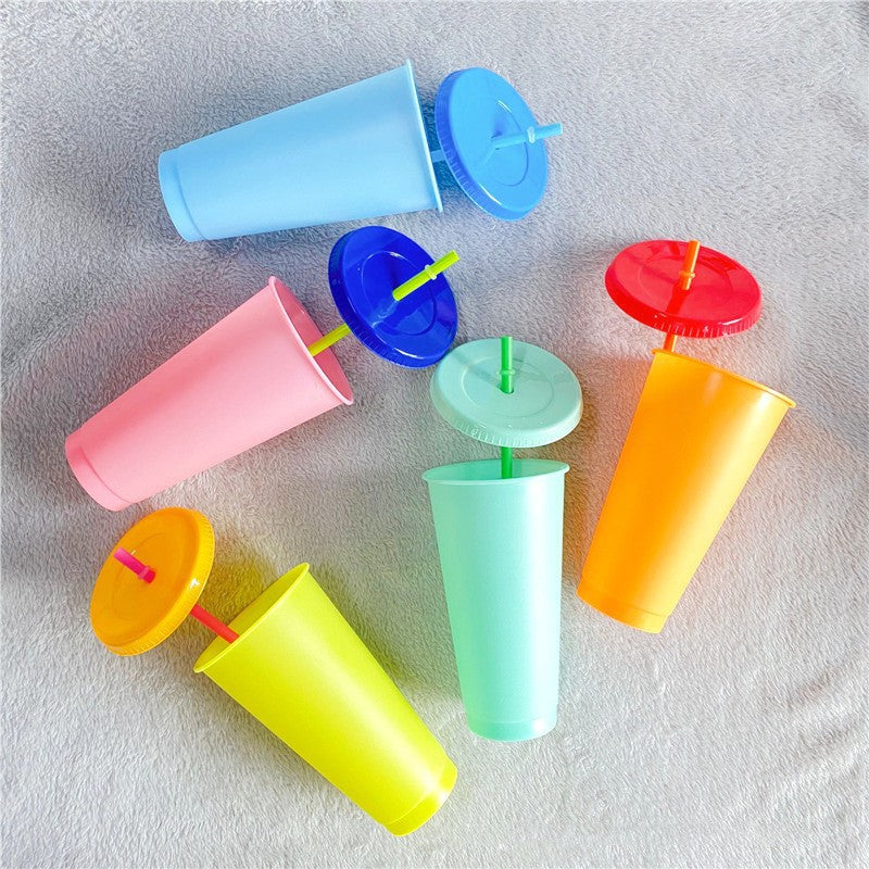 Temperature-sensitive cold-changing cup pp plastic straw cup