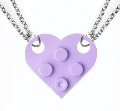 Love pendant double layer bead necklace