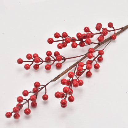 Holly fruit red acacia bean artificial flower