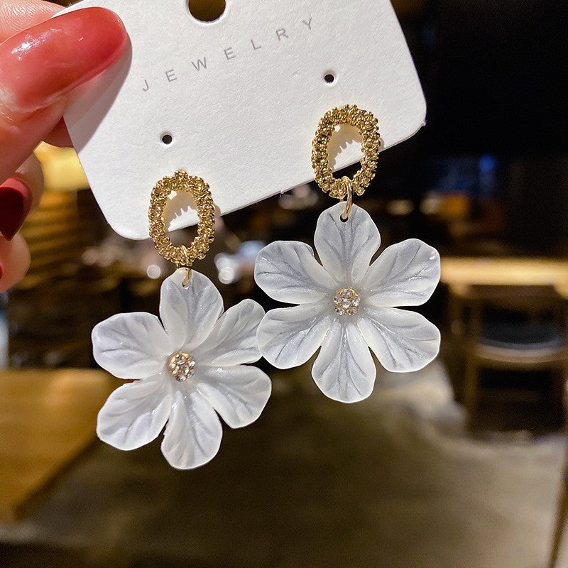 Versatile flower petal earrings