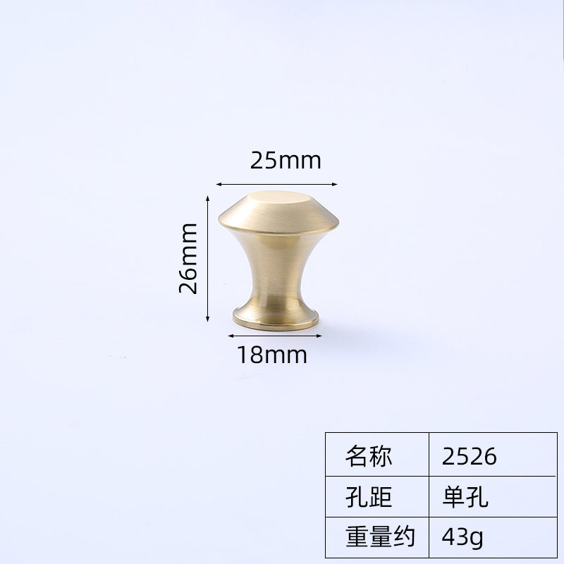 Round single hole cabinet door furniture handle