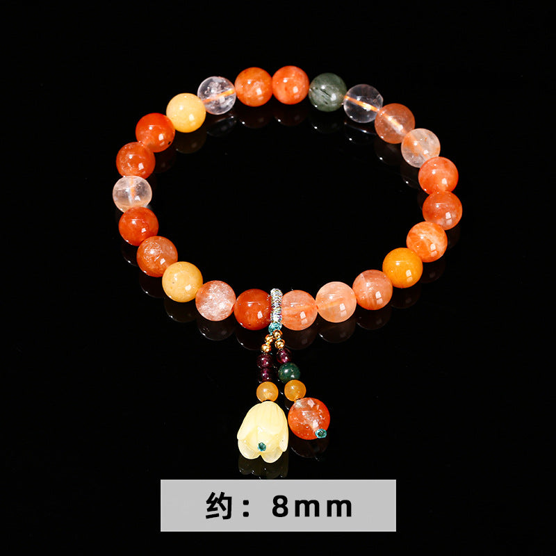 5A Natural Fulushou Crystal Bead Bracelet