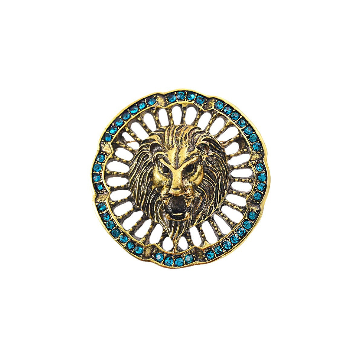 Lion brooch badge