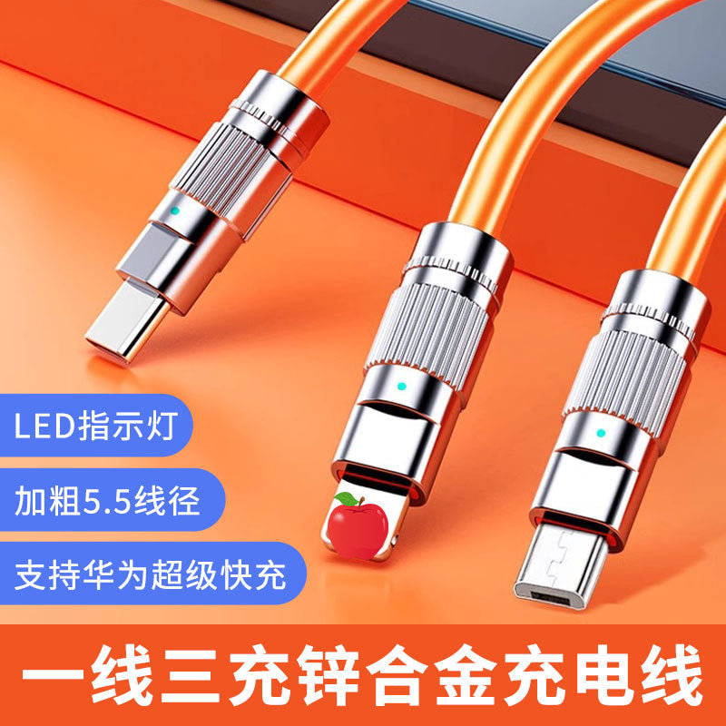 3-in-1 Multi-Device Charging Cable Huawei Apple Android Type-C