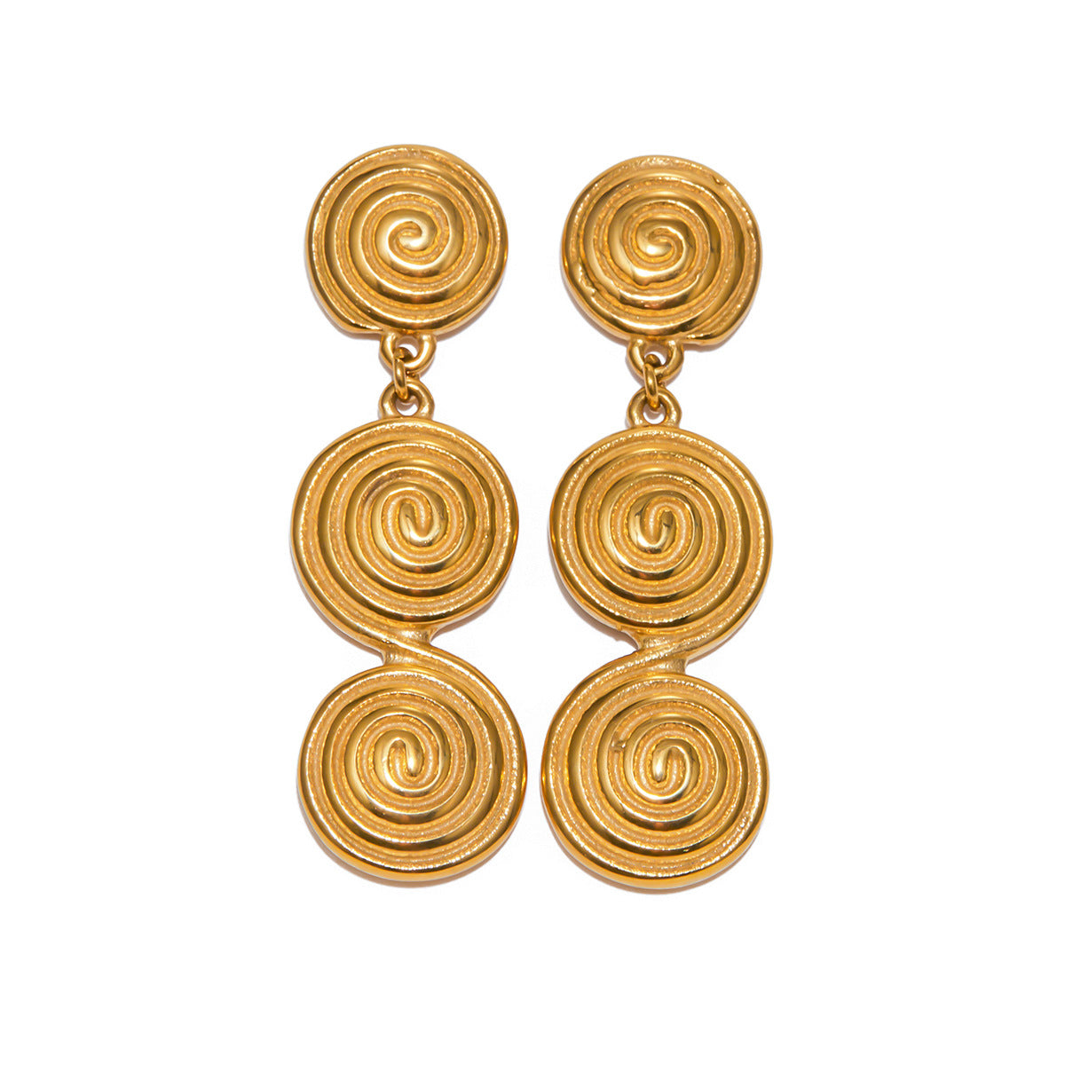 Threaded Hoop Drop Earrings