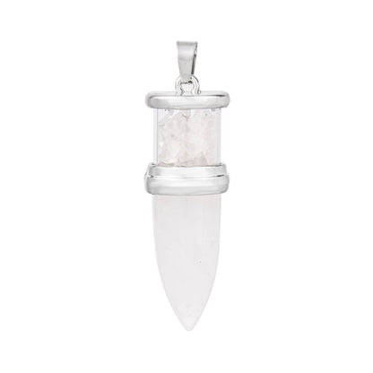 Single-pointed gravel hexagonal column pendulum pendant