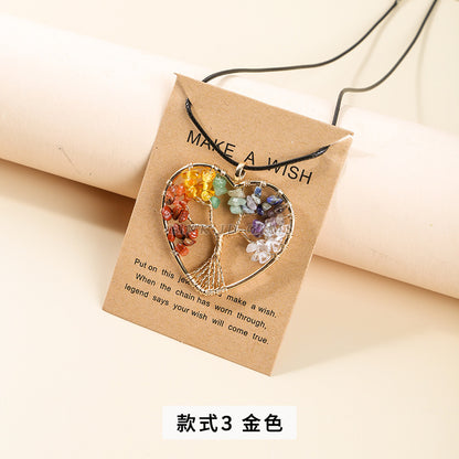 Natural colorful crystal gravel fortune tree