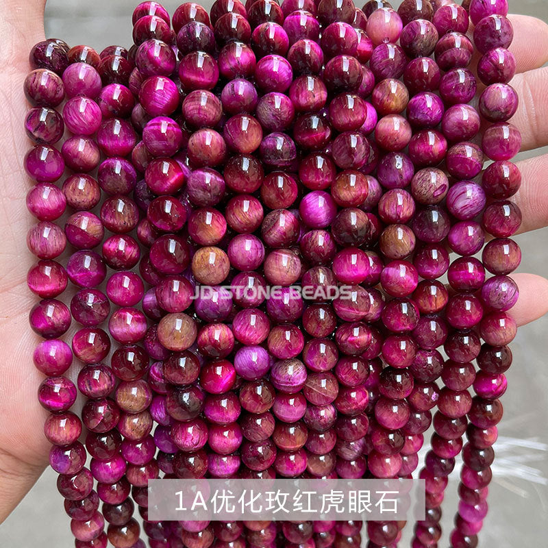 Colored tiger's eye beads