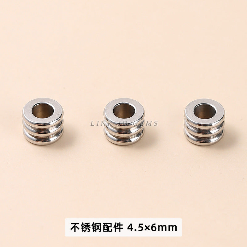 Stainless steel bead spacer tube bead round bead accessories