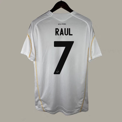 09-10 Real Madrid Retro Kak¨¢ Alonso Ronaldo Guti Home Long Short Sleeve Jersey