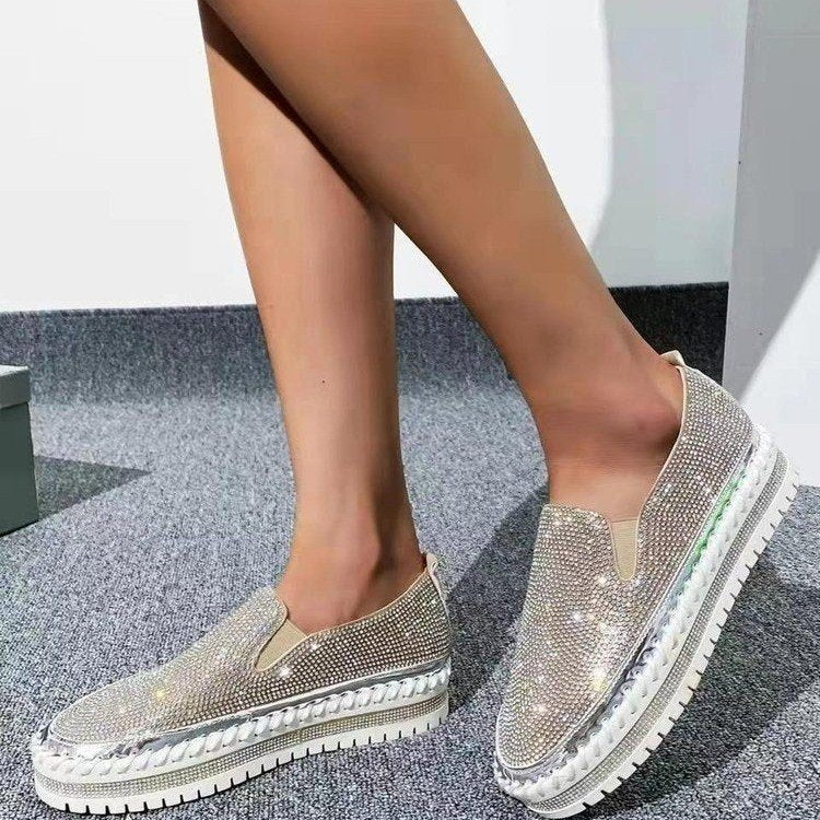 Fashion board shoes rhinestone women's shoes