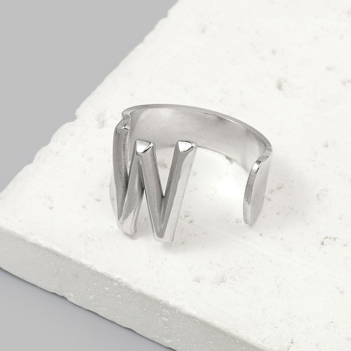 Titanium steel 26 English letter ring