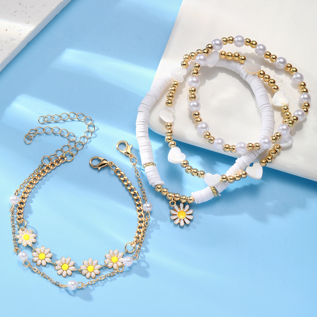 Daisy Bracelet Set 5 Pieces