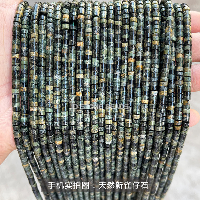 2 * 4Mm Jade Crystal Right Angle Disc Loose Beads