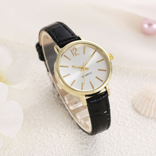 Womens Small Dial Leather Strap Watch Casual Versatile