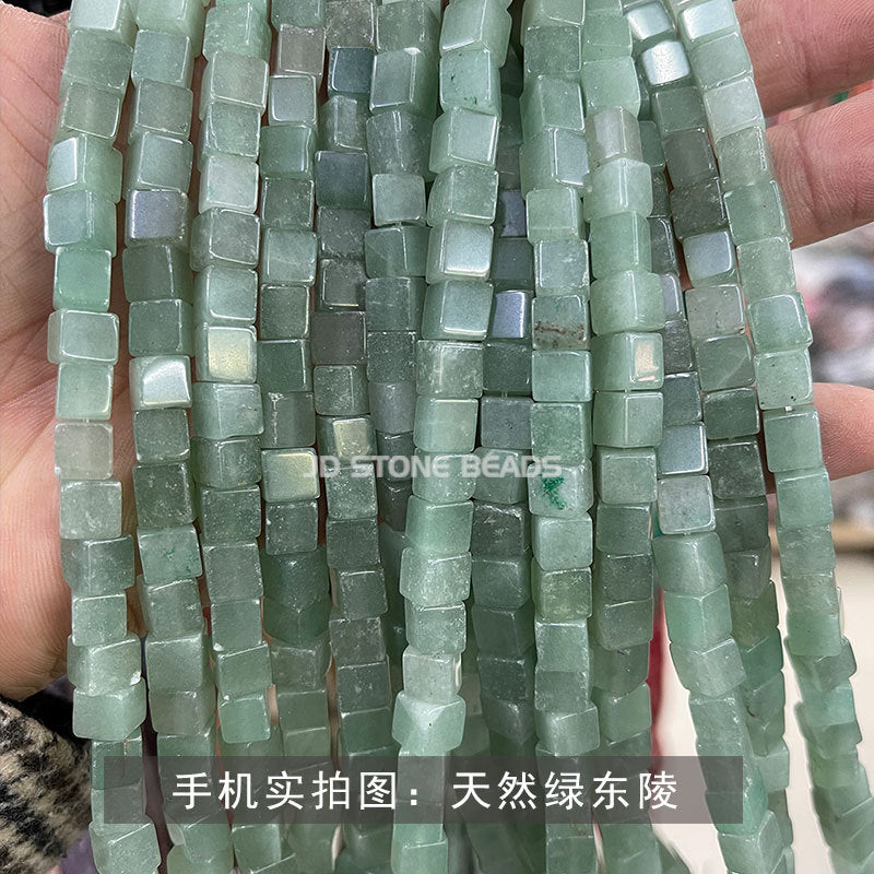 6Mm square loose bead crystal jade