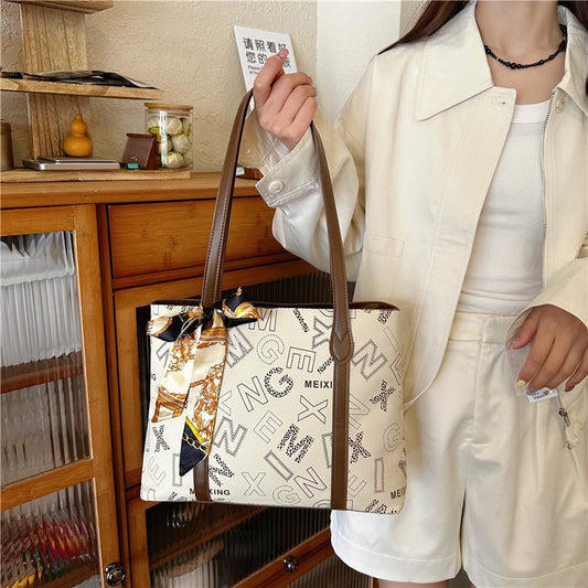 Printed shoulder tote bag tote bag