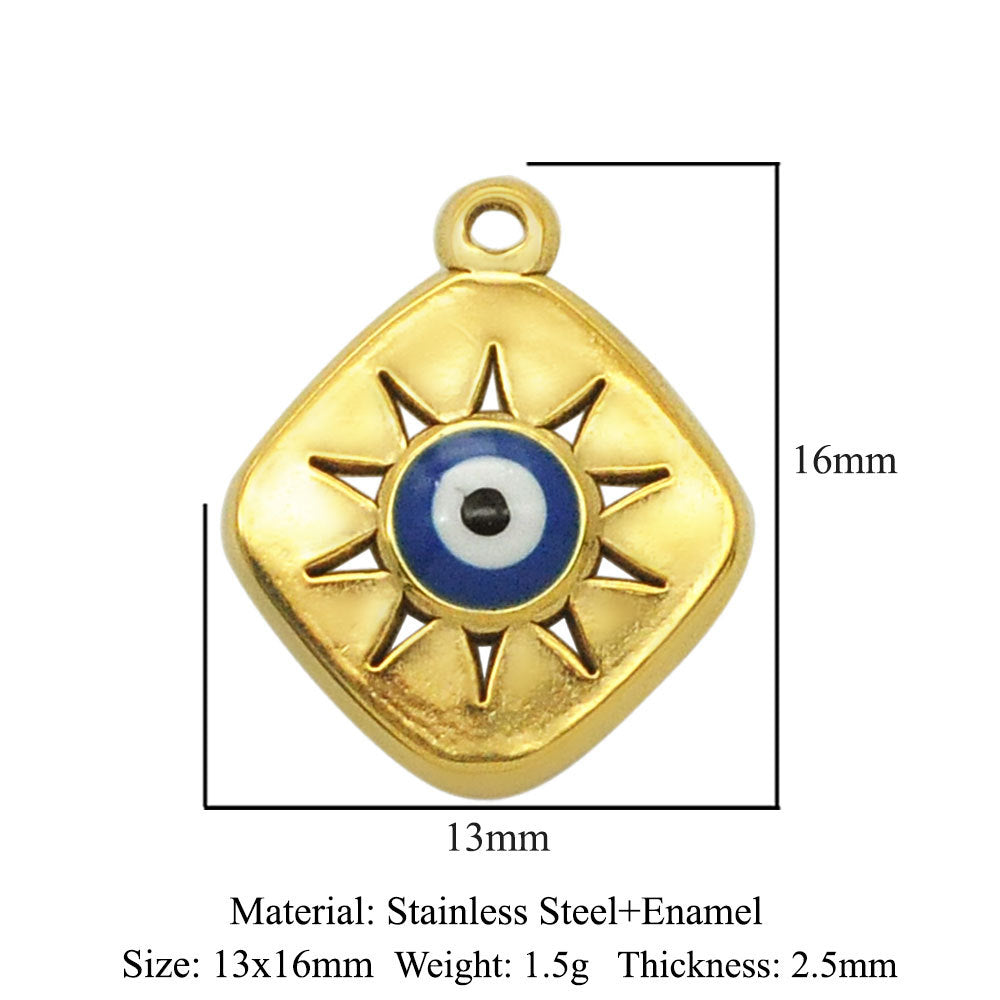 3 pcs/pack stainless steel geometric eye pendant