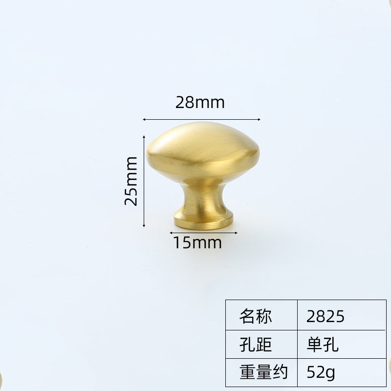 Round single hole cabinet door furniture handle