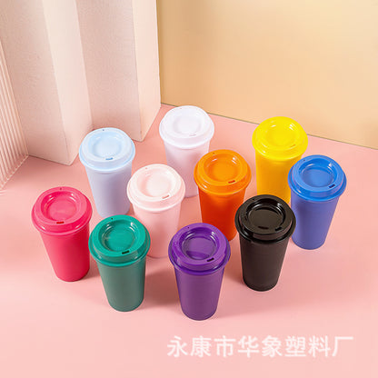 Color coffee cup pp material 475ml