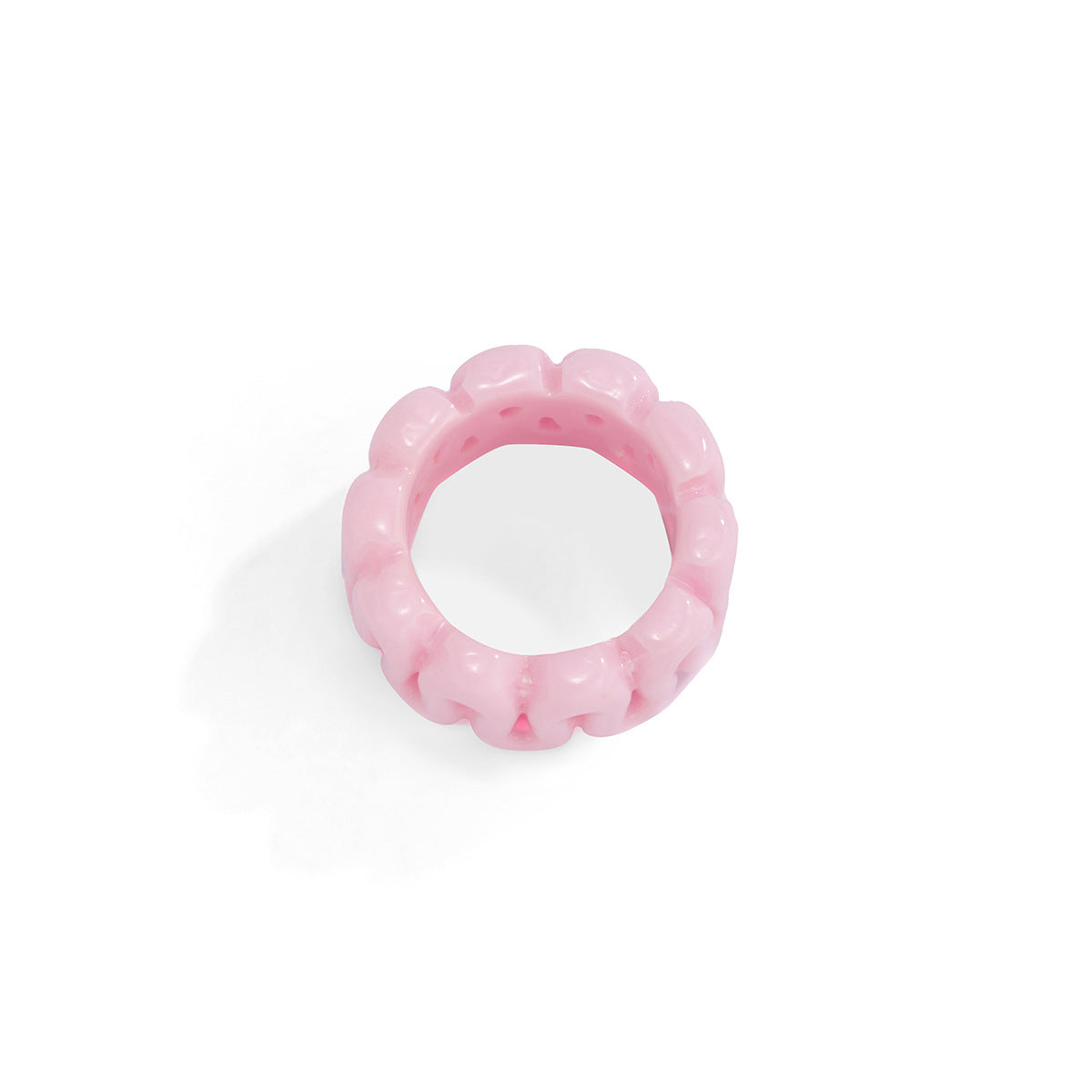 Plain ring brushed resin wide edge ring