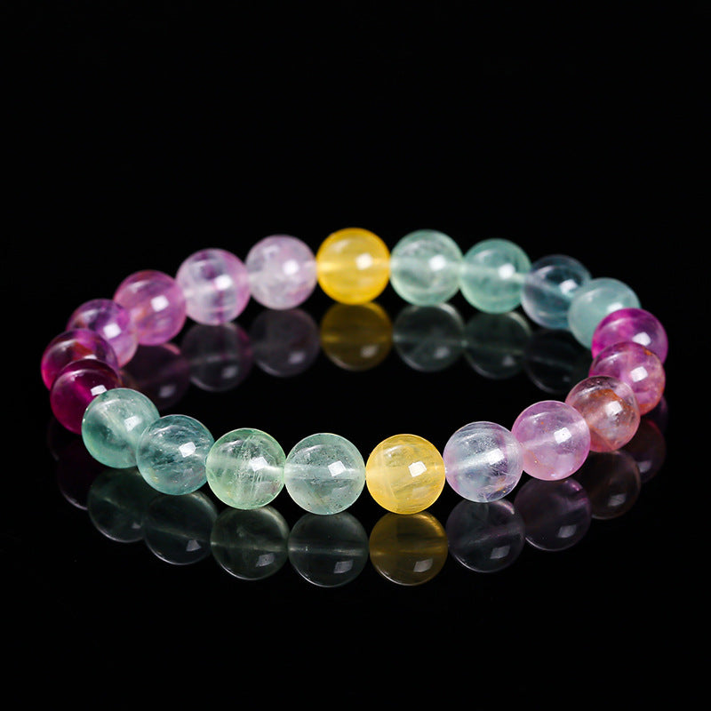 Pulsera de fluorita morada de melaleuca natural 7A 