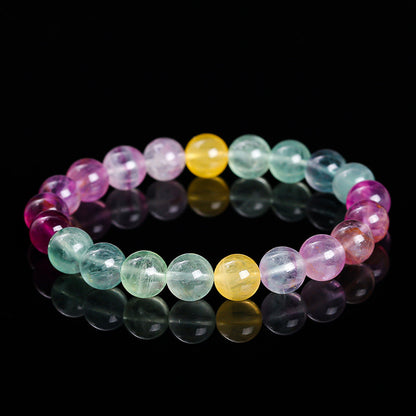 Natural gradual change color fluorite bracelet