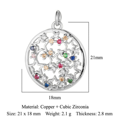 Star Eye Sun Copper Zircon Pendant