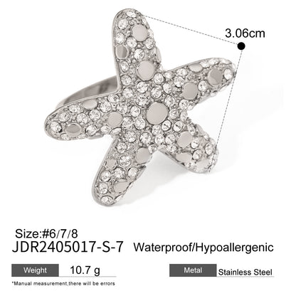 Starfish diamond ring