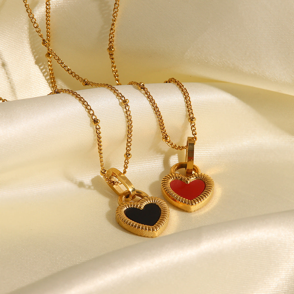 Double sided heart necklace