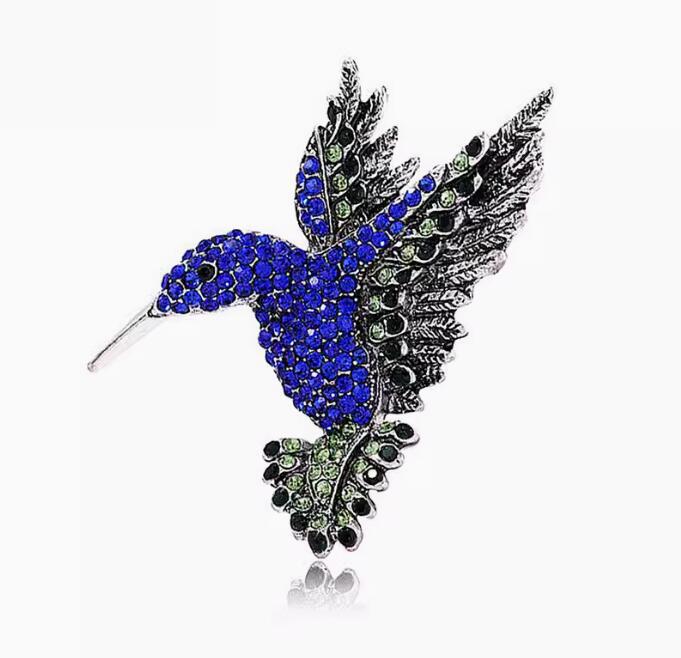 New Diamond Hummingbird Brooch