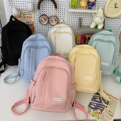 Japanese style solid color small backpack