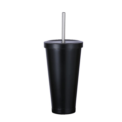 Stainless steel straw cup coffee cup 750.500ml