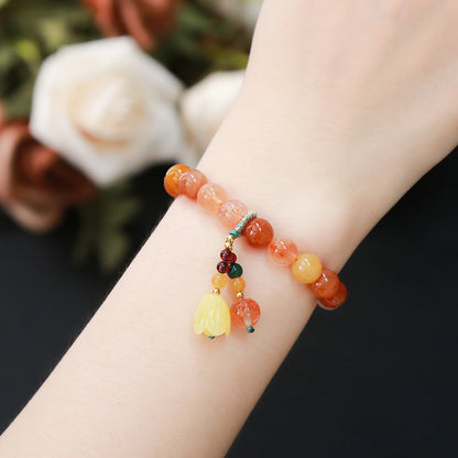 5A Natural Fulushou Crystal Bead Bracelet