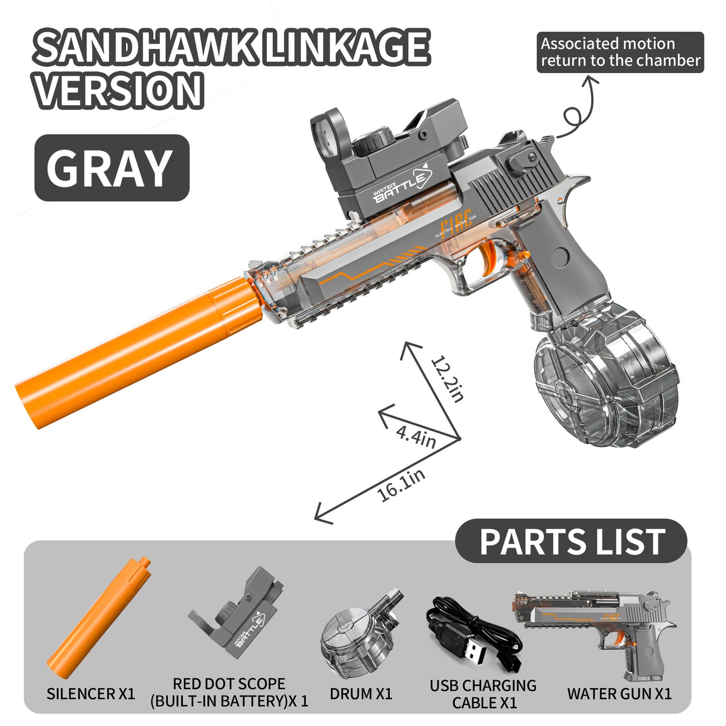 Large Capacity Rechargeable Automatic Water Gun for Water Fights