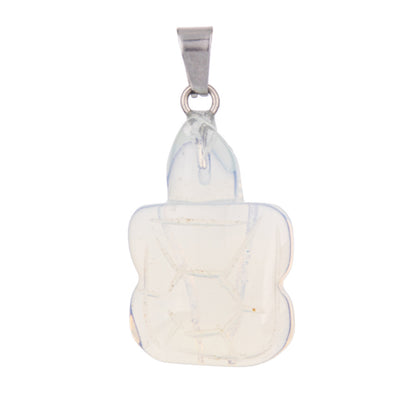 Crystal carved turtle pendant