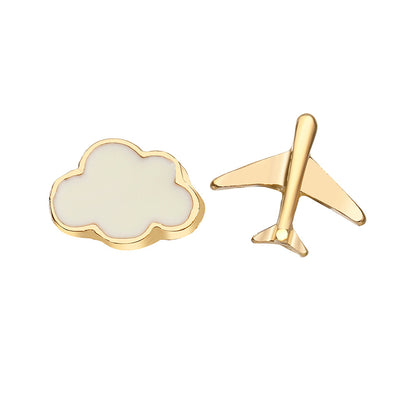 Cute Cloud Airplane Earrings