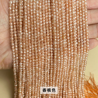 Slice zircon loose beads beads round beads