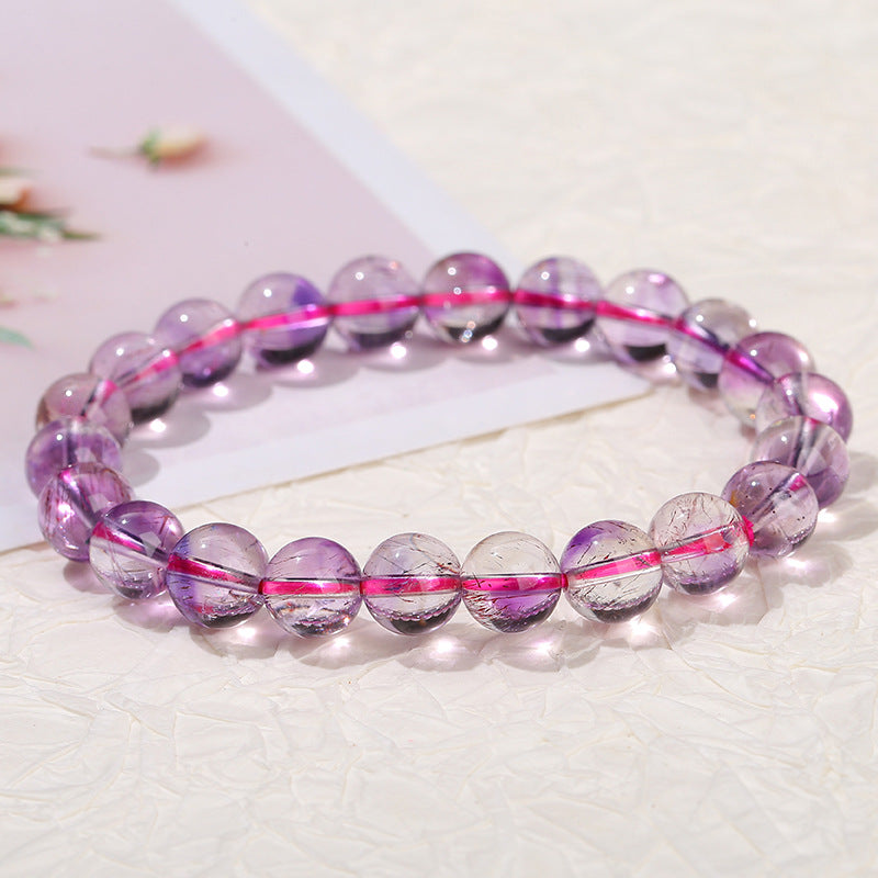 Natural purple super seven bracelet women