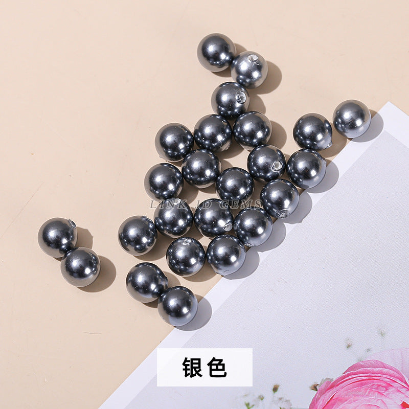 Multi-color imitation Nanyang half-hole beads loose beads pearls