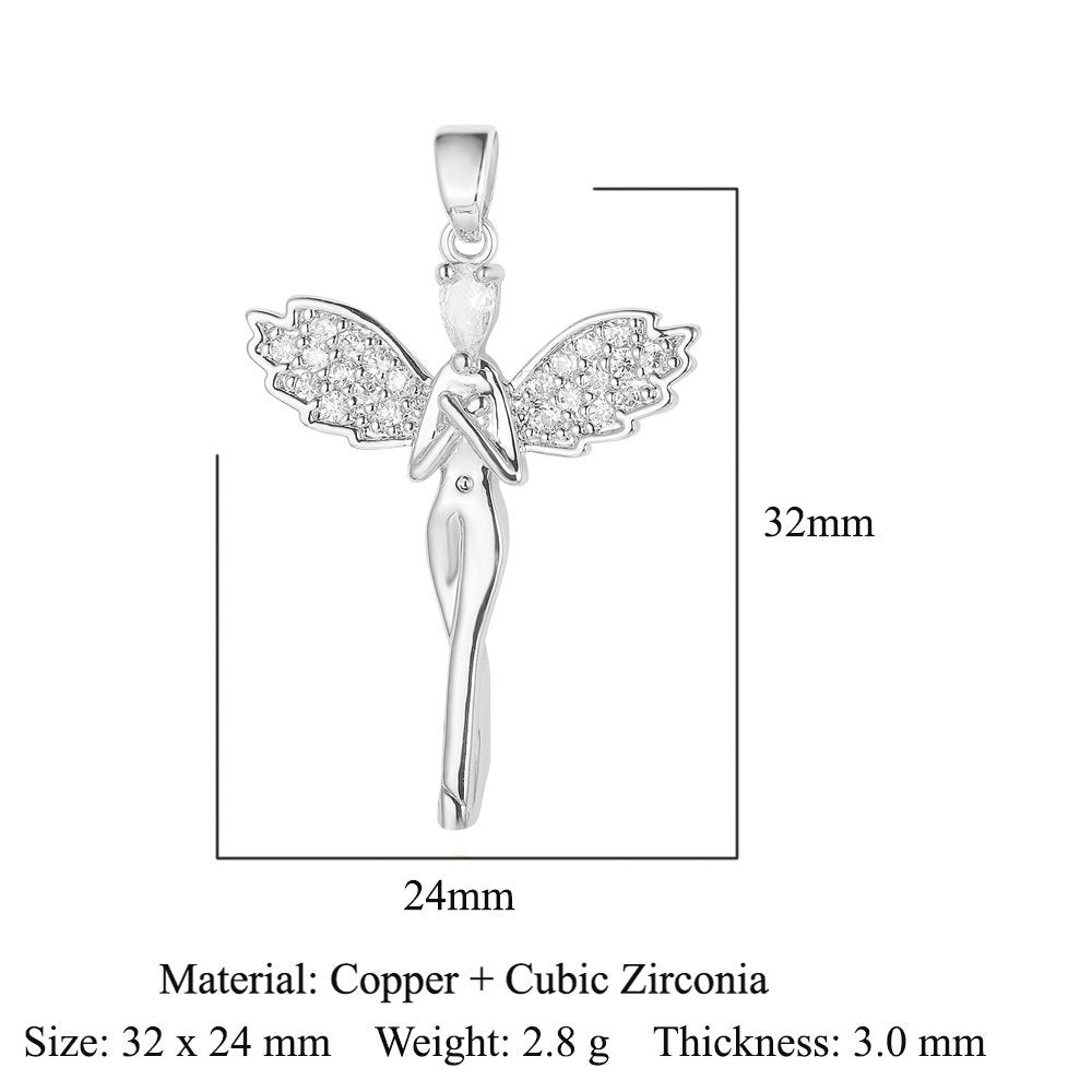 3 pcs/pack, rose copper zircon pendant DIY.