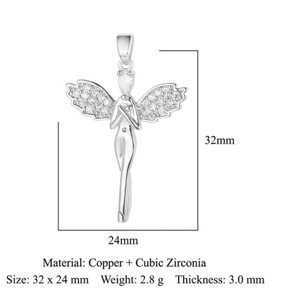 3 pcs/pack, rose copper zircon pendant DIY.