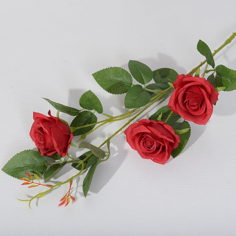 3 small Paris rose artificial flowers