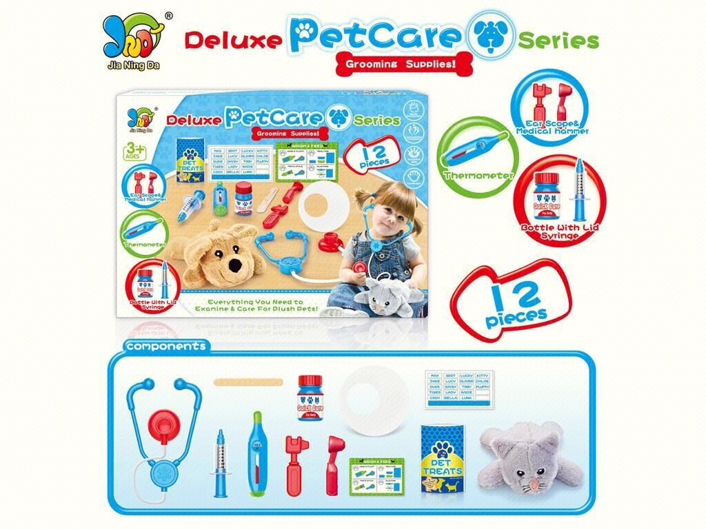 Children's Pretend Play Pet Doctor Toy Set Tools for Pretend Doctor Role-playing Games