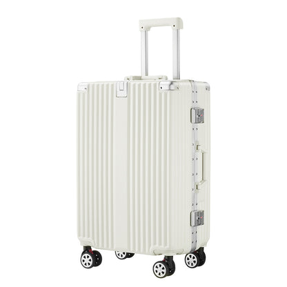 Aluminum frame suitcase 24 inch multi-function password trolley case