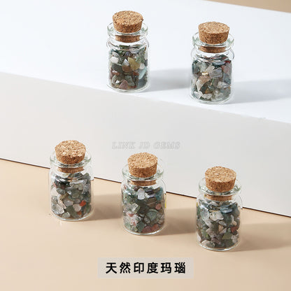 Natural crystal gravel wishing bottle