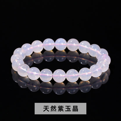 Natural purple jade crystal bracelet for girls