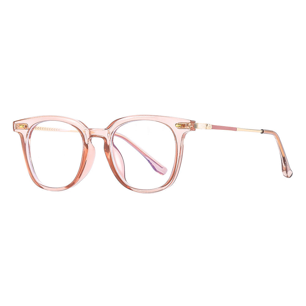 Blue Light Blocking Flat Lens TR90 Retro Polygon Fashion Frame