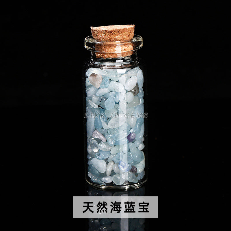 Crystal gravel wishing bottle jade agate gravel